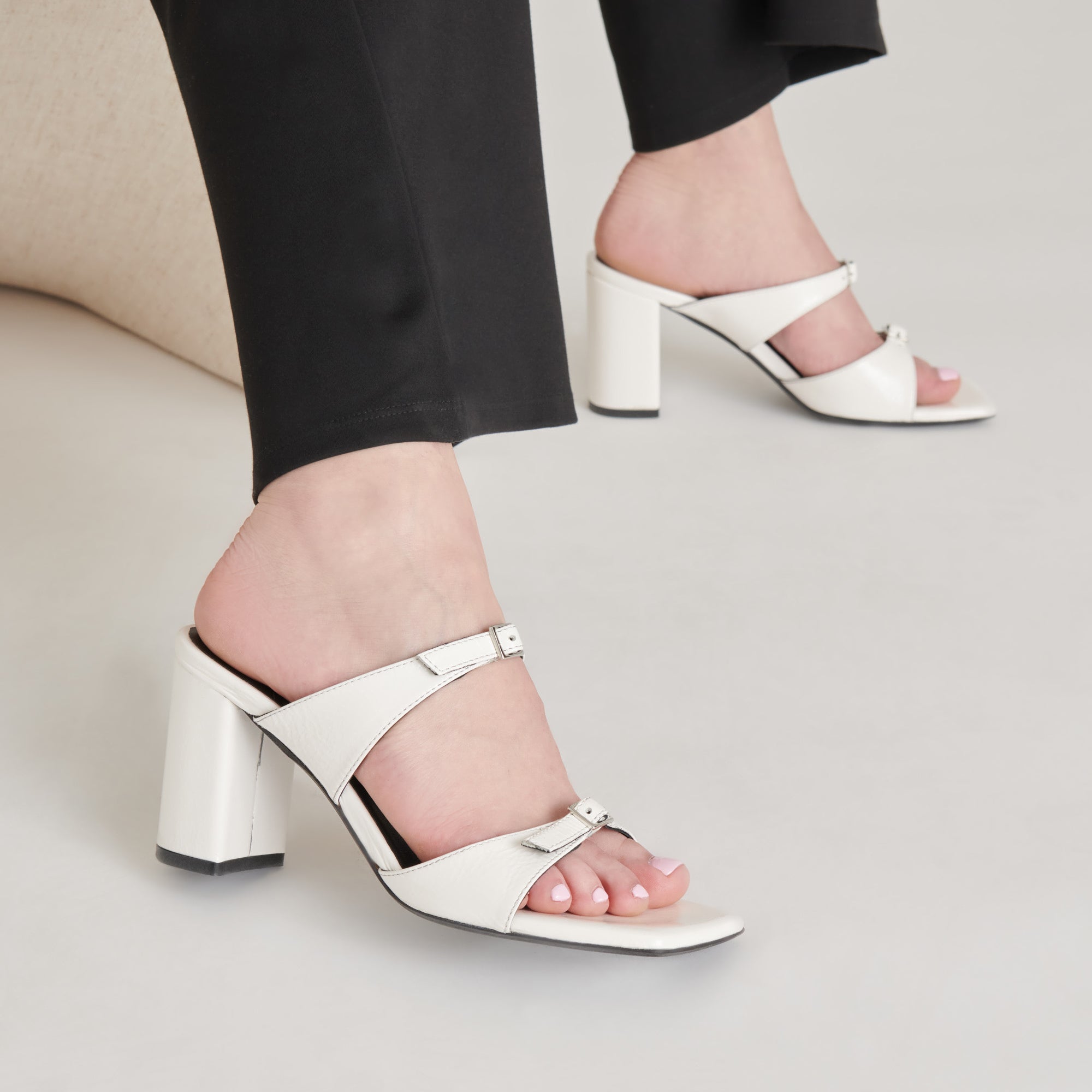 Dolce Vita SHOES | SHANE HEELS OFF WHITE CRINKLE PATENT
 – Dolce Vita