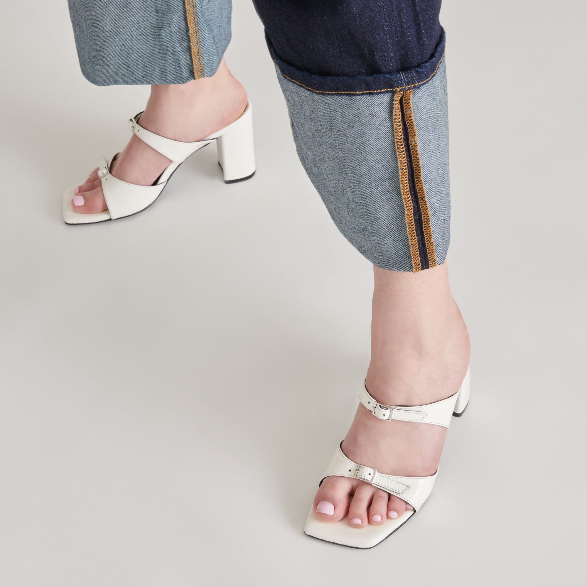 Dolce Vita SHOES | SHANE HEELS OFF WHITE CRINKLE PATENT
 – Dolce Vita