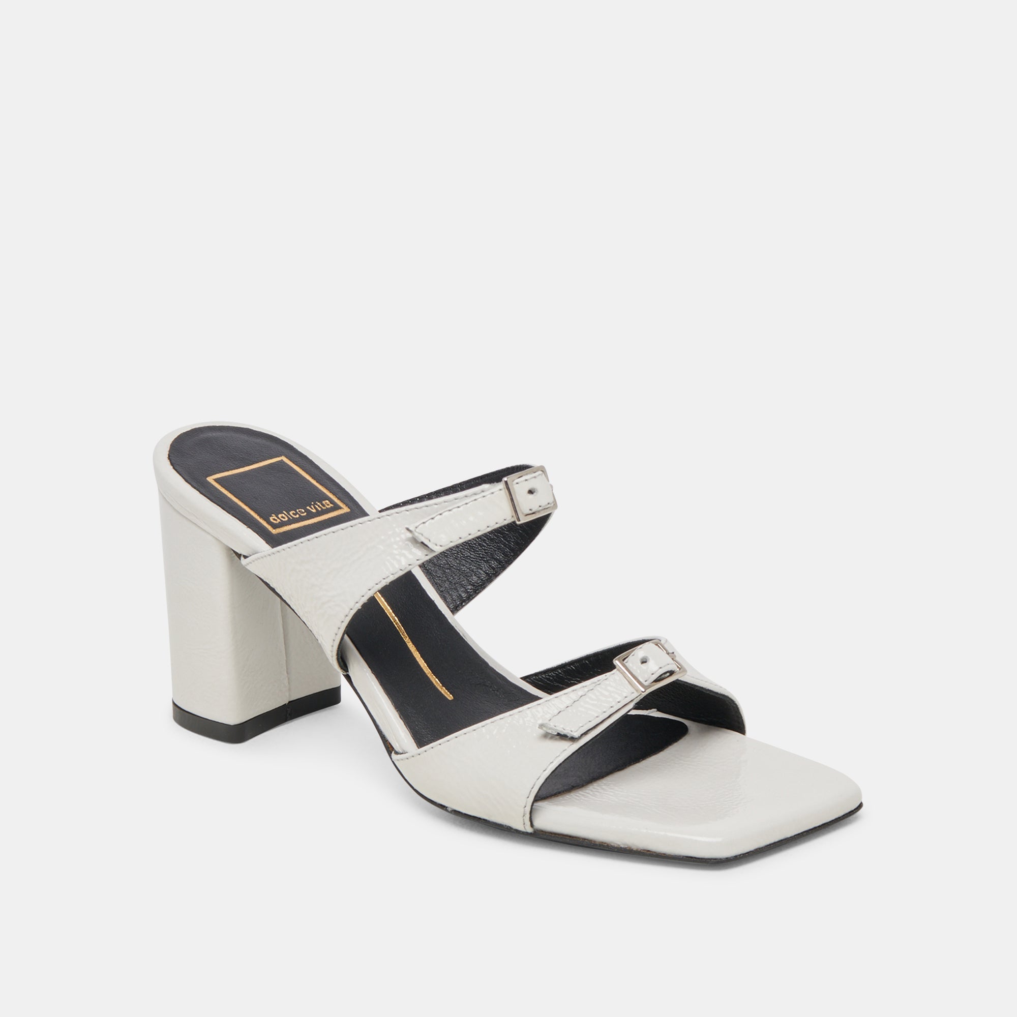 Dolce Vita SHOES | SHANE HEELS OFF WHITE CRINKLE PATENT
 – Dolce Vita