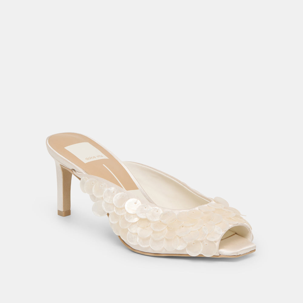 Dolce Vita SHOES | Samary Confetti Off White Satin Heels