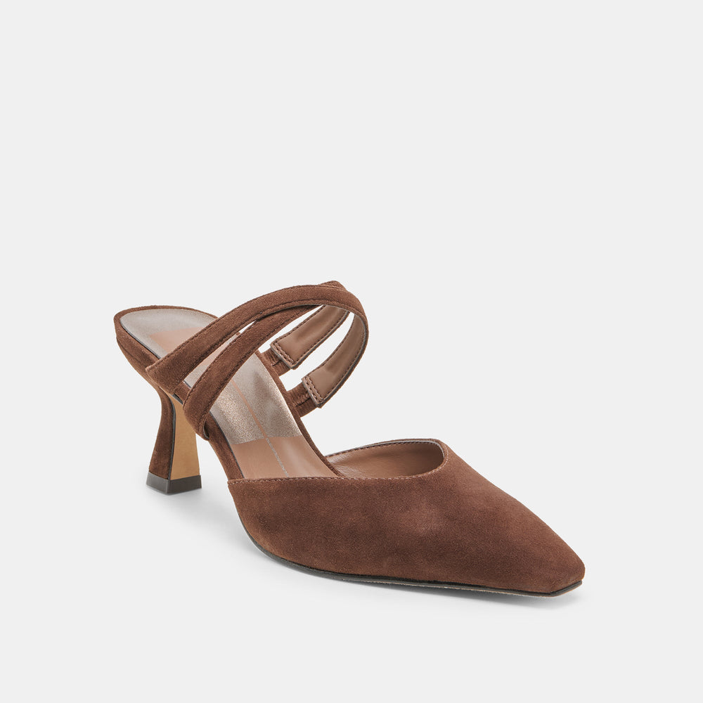 Dolce Vita SHOES | Linore Dk Brown Suede Heels