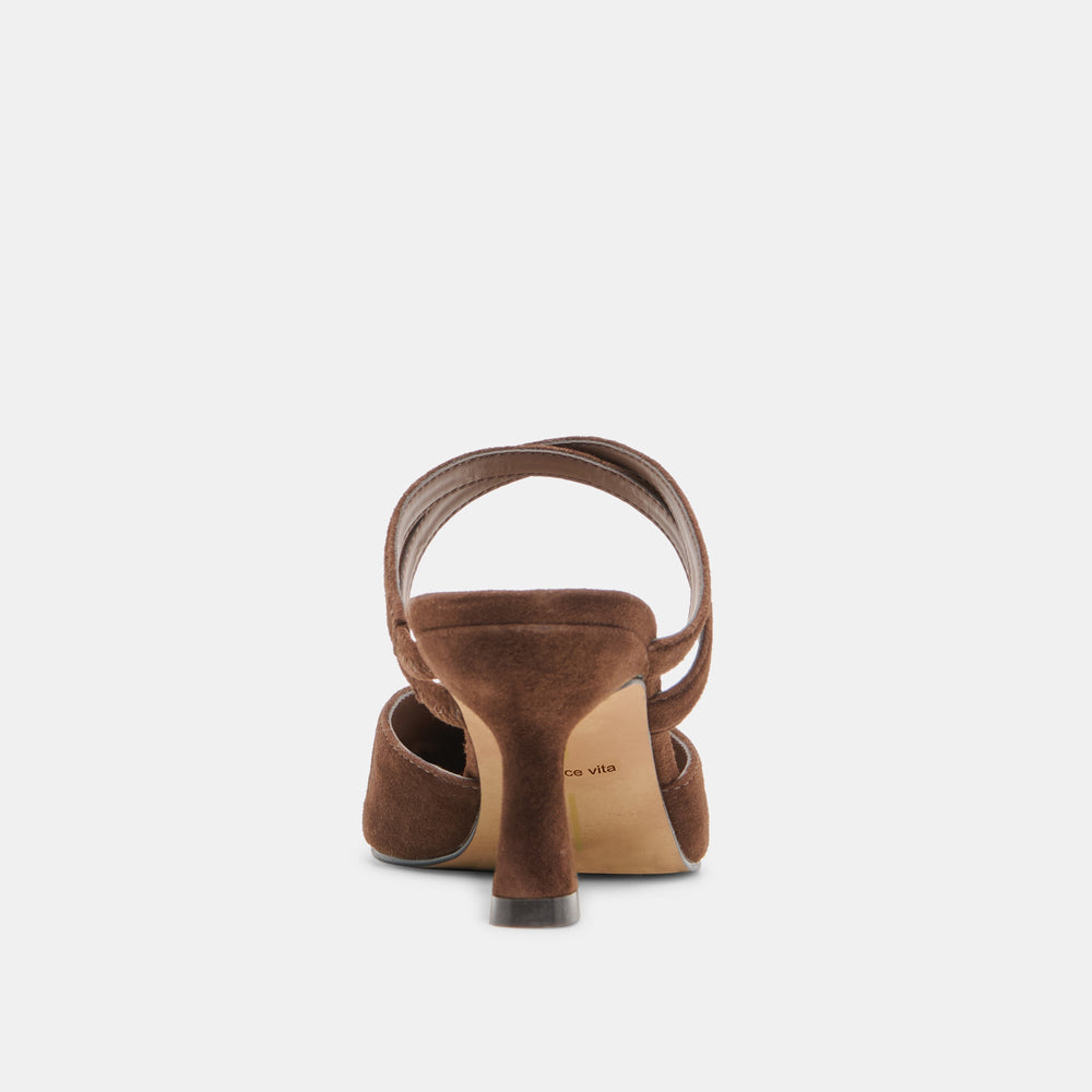 Dolce Vita SHOES | Linore Dk Brown Suede Heels