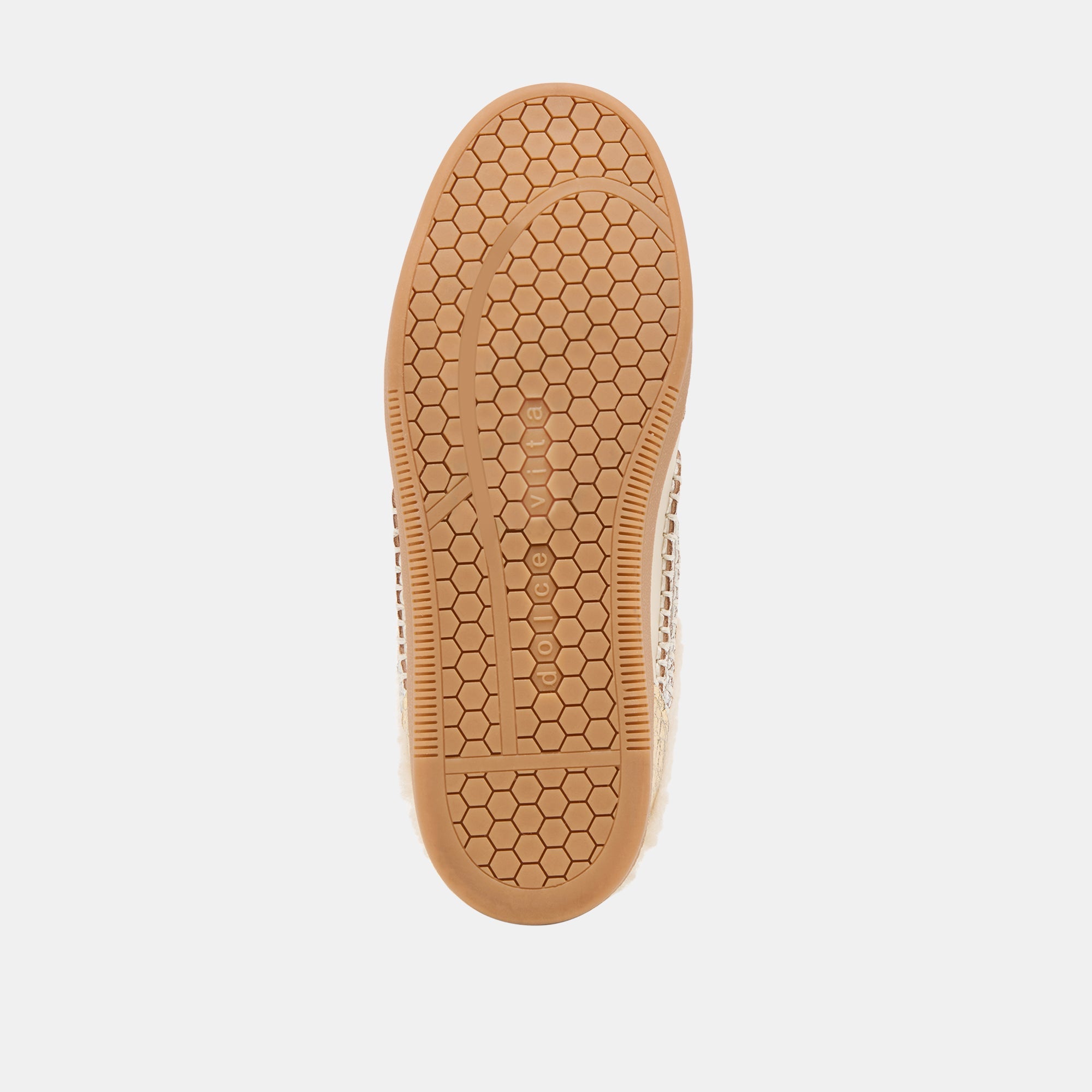Dolce Vita SHOES | Notice Slide Plush Silver Gold Crackled Leather Sneakers