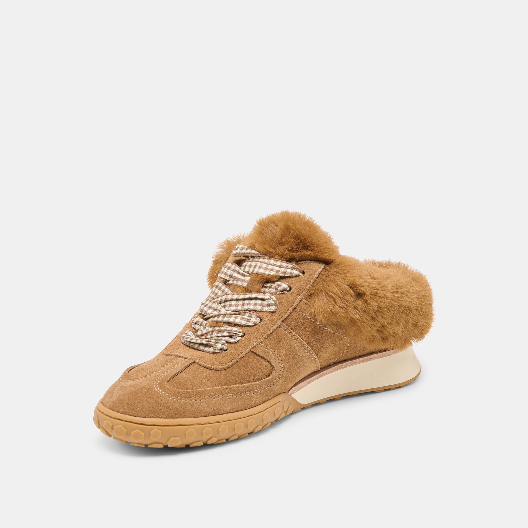 Dolce Vita SHOES | Izzey Plush Lt Brown Suede Sneakers