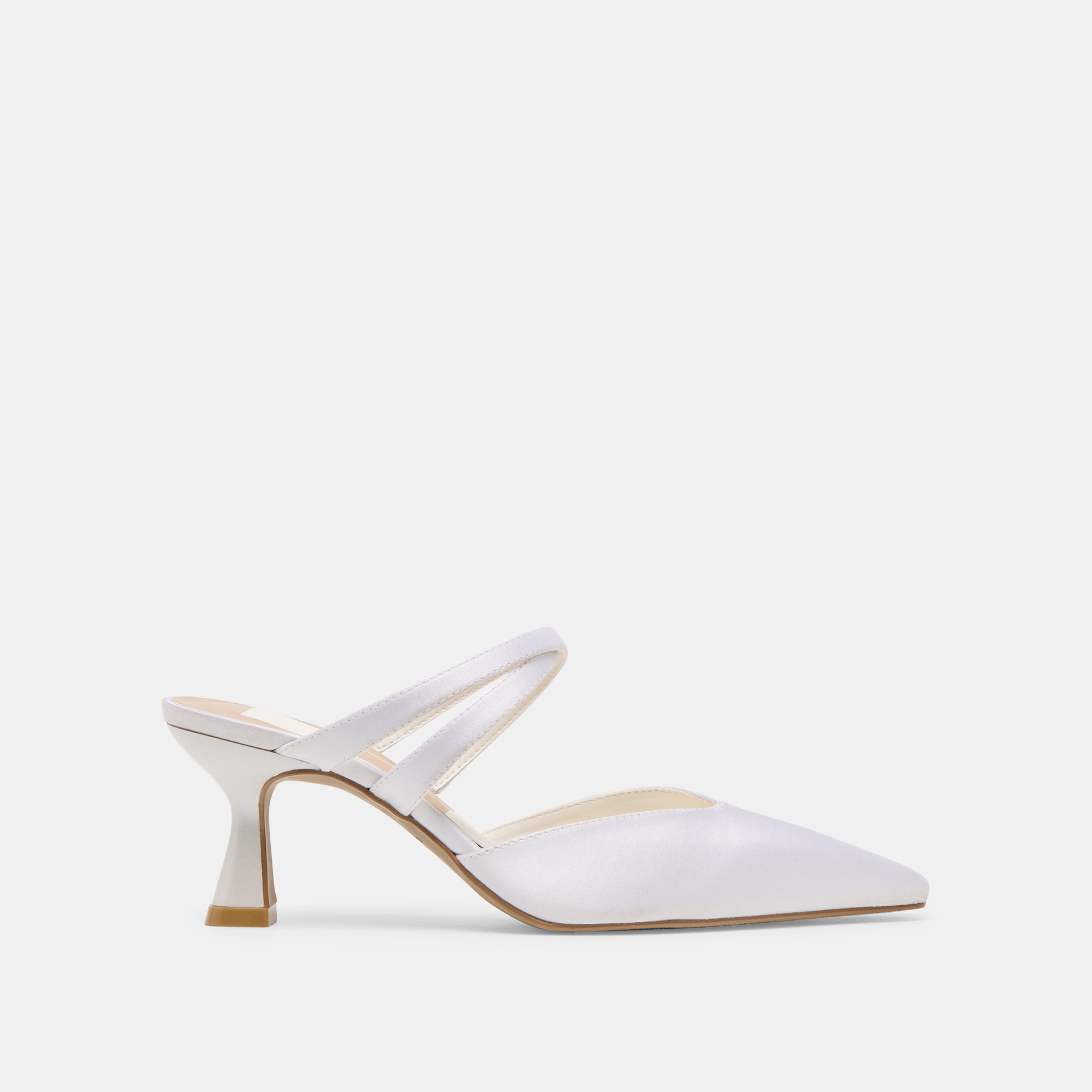 Dolce Vita SHOES | Linore True White Satin Heels