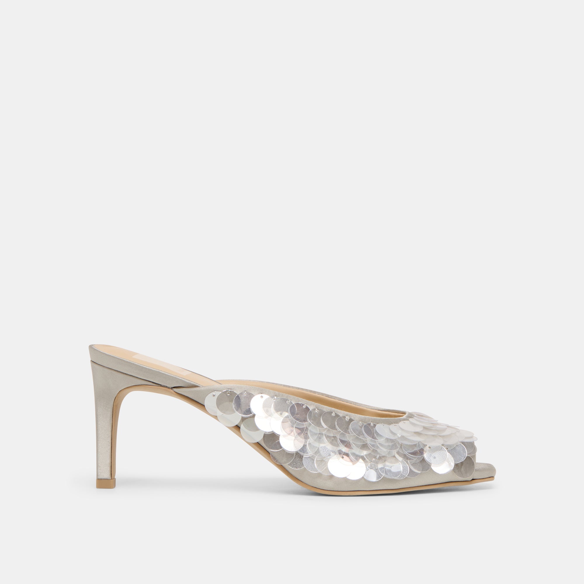 Dolce Vita SHOES | Samary Confetti Silver Satin Heels