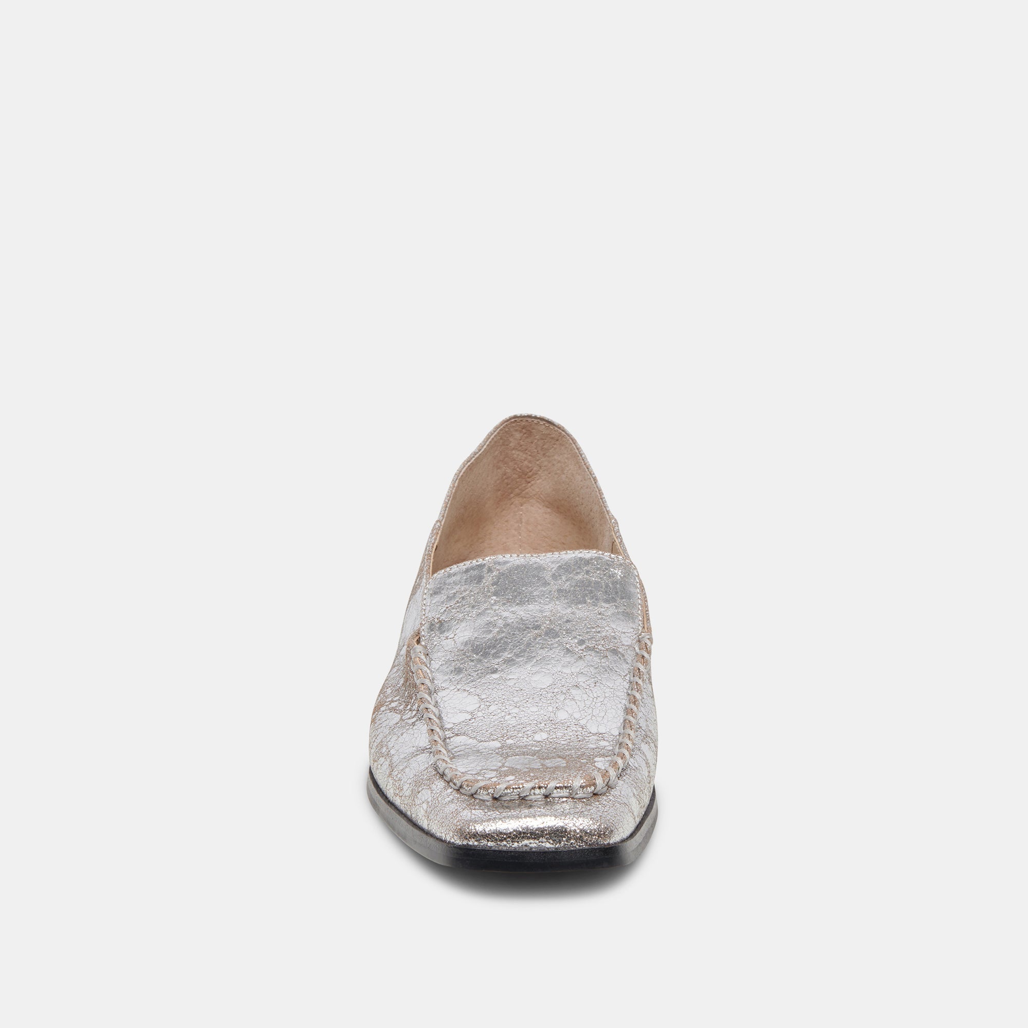 Dolce Vita SHOES | Beny Flats Silver Distressed Leather | Silver Leather Flats for Women
 – Dolce Vita