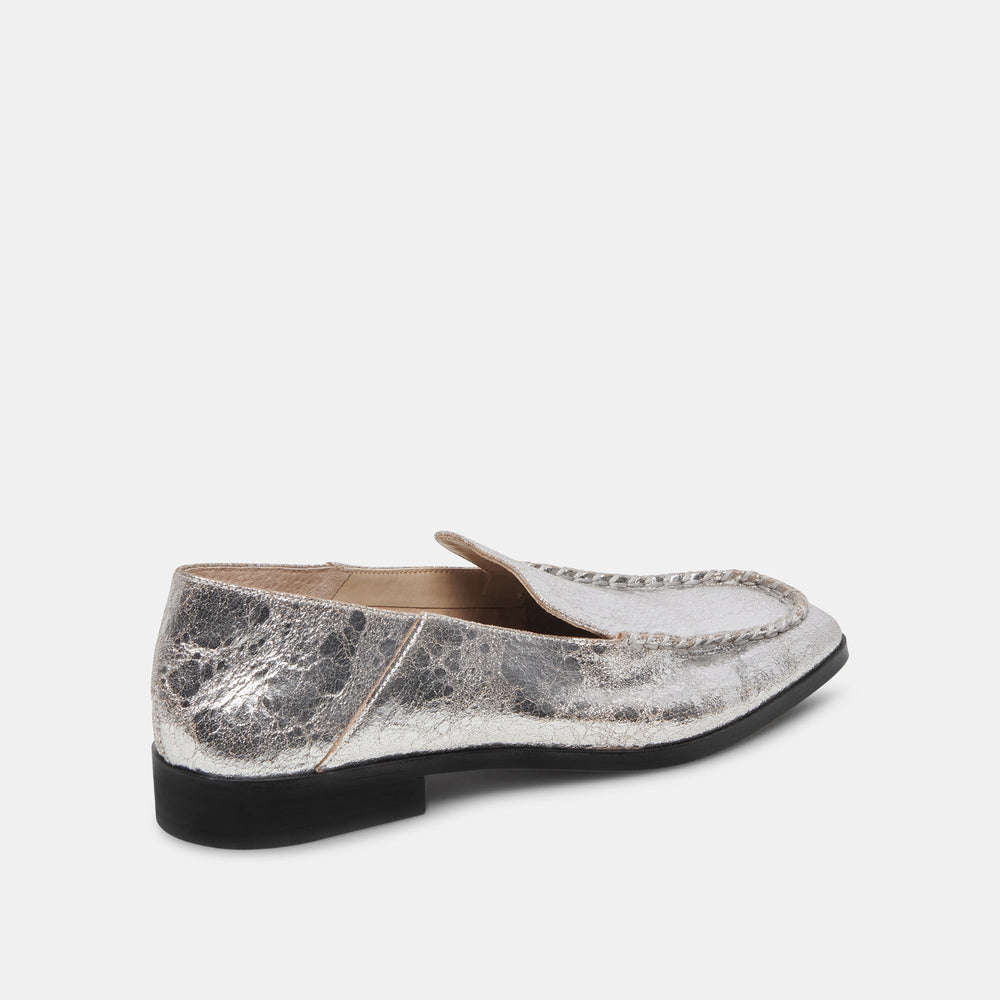 Dolce Vita SHOES | Beny Flats Silver Distressed Leather | Silver Leather Flats for Women
 – Dolce Vita