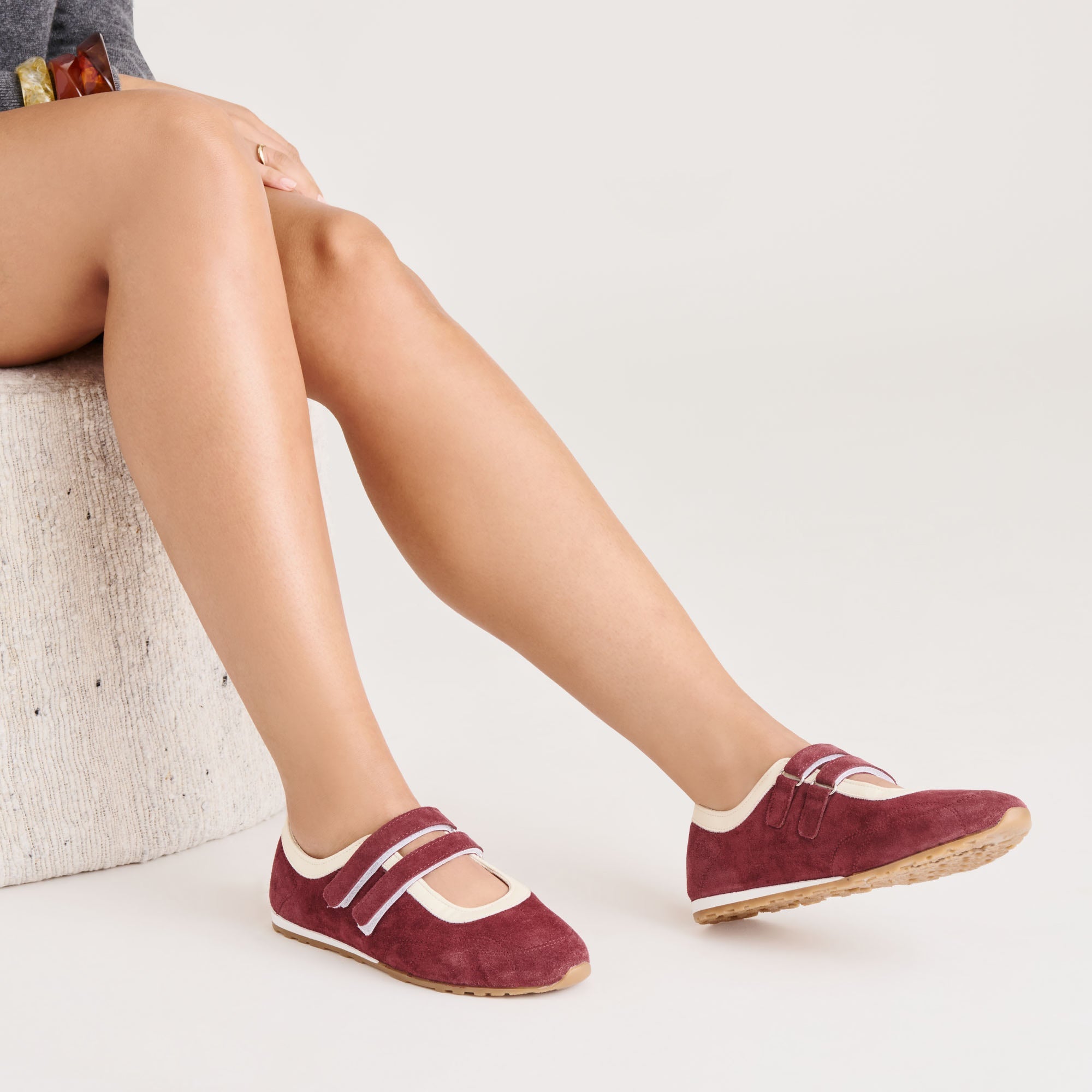 Dolce Vita SHOES | Swan Burgundy Suede Sneakers