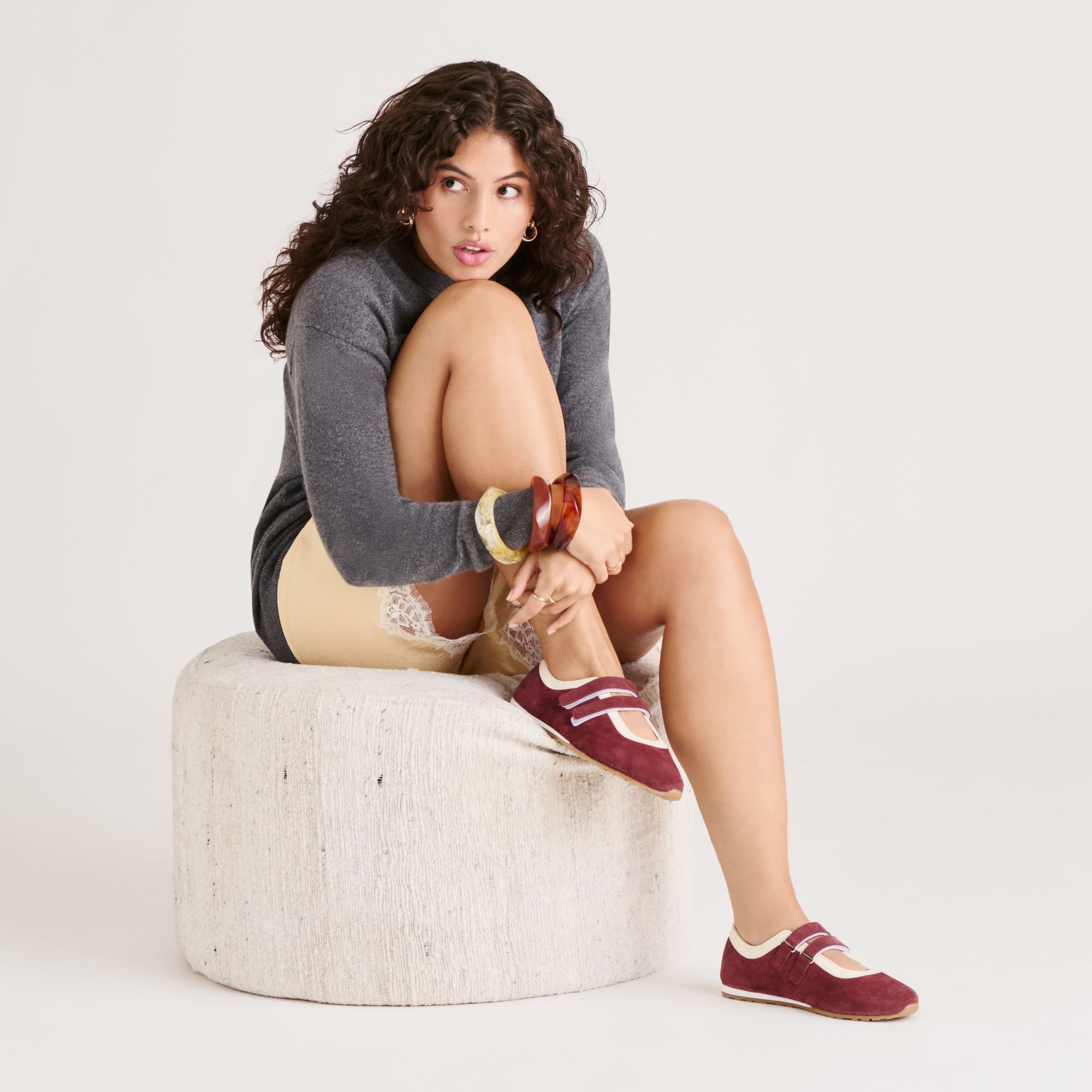 Dolce Vita SHOES | Swan Burgundy Suede Sneakers