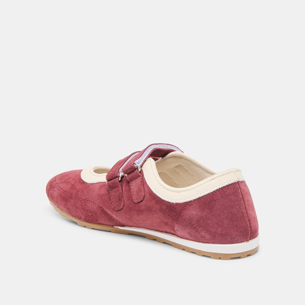 Dolce Vita SHOES | Swan Burgundy Suede Sneakers