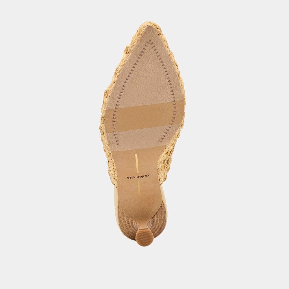 Dolce Vita SHOES | Cleo Loop Natural Raffia Heels