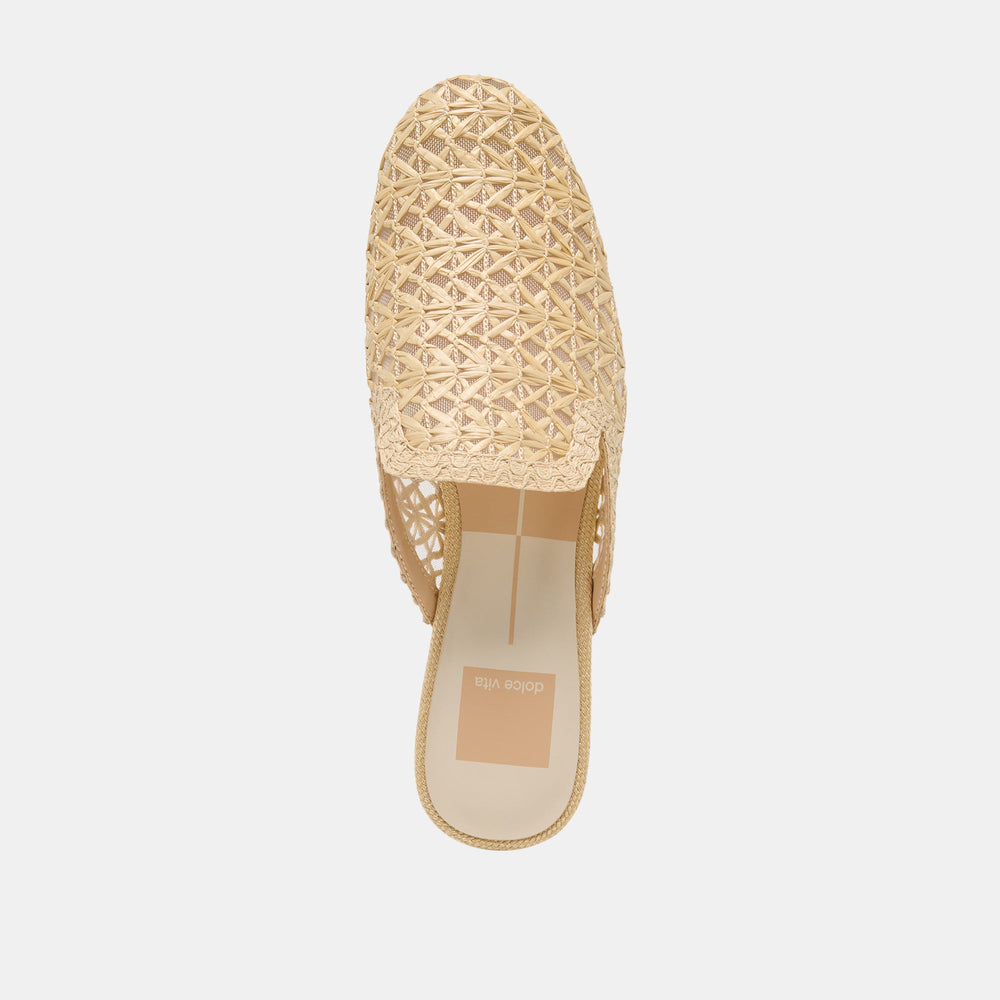 Dolce Vita SHOES | Kirt Lt Natural Cross Hatch Raffia Flats
