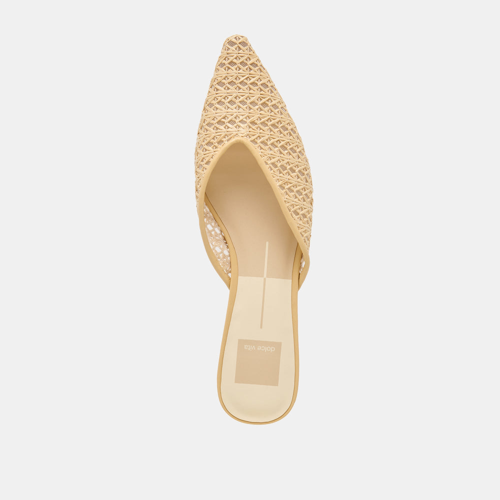 Dolce Vita SHOES | Elm Natural Cross Hatch Raffia Flats