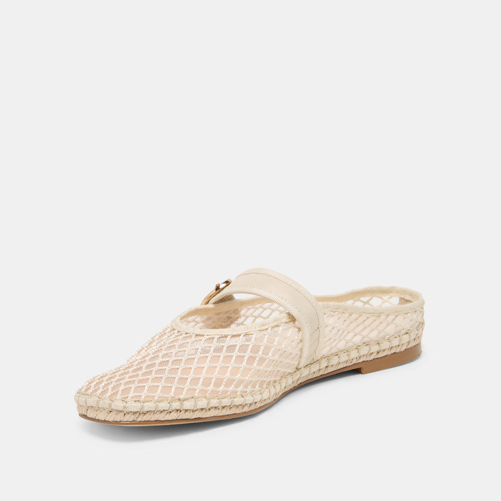 Dolce Vita SHOES | Milie Ecru Woven Mesh Flats