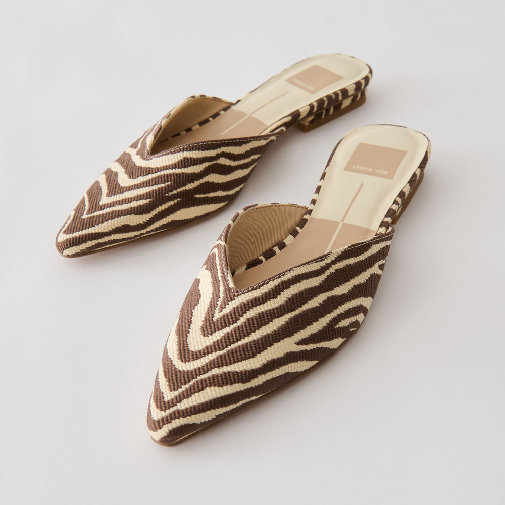 Dolce Vita SHOES | Elm Beige Zebra Raffia Flats
