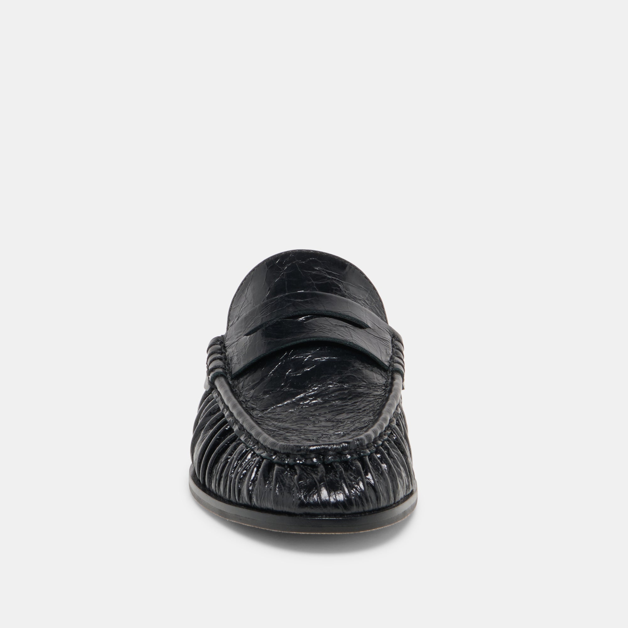 Dolce Vita SHOES | BETZY Midnight Crinkle Patent Closed-Toe Slip-On Loafers
