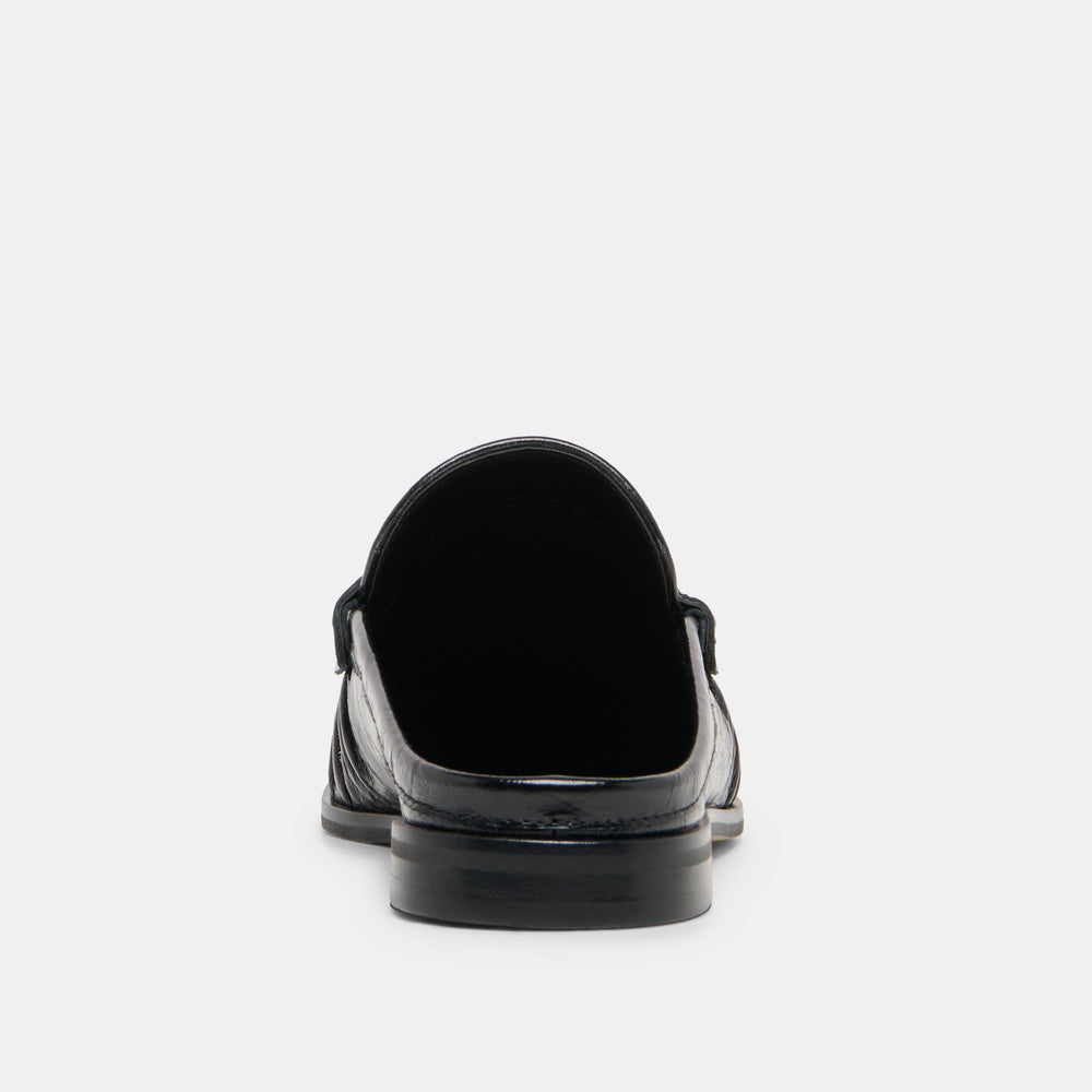 Dolce Vita SHOES | BETZY Midnight Crinkle Patent Closed-Toe Slip-On Loafers