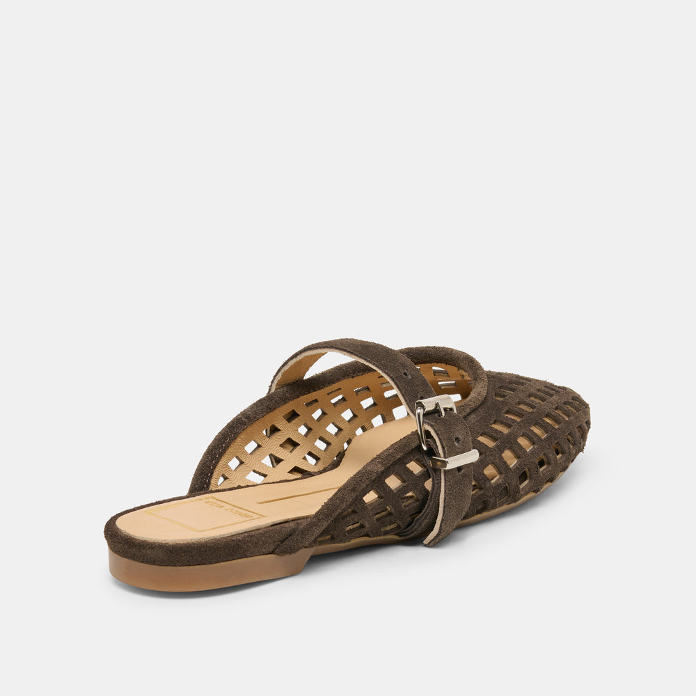 Dolce Vita SHOES | Mirian Dk Brown Suede Flats
