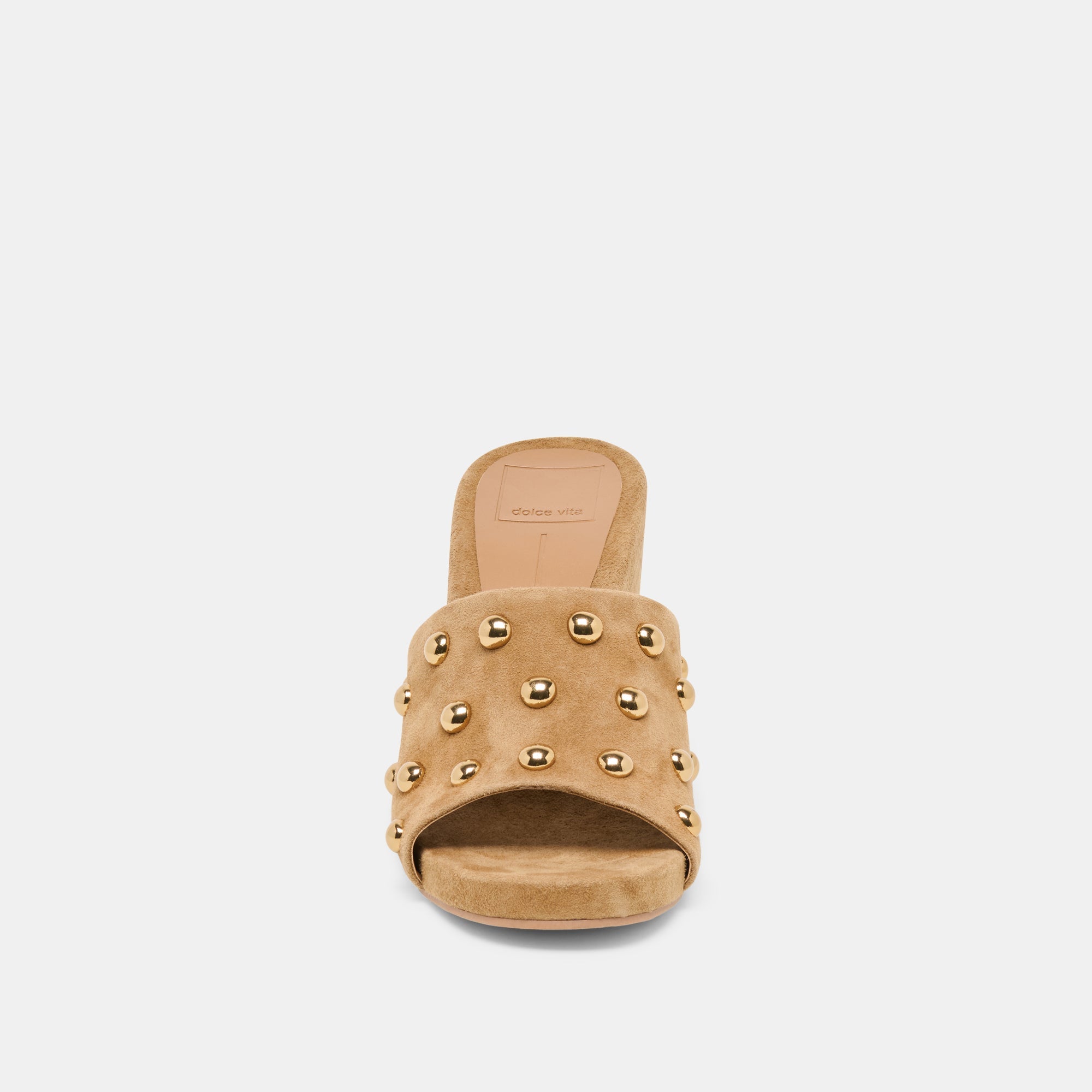 Dolce Vita SHOES | Holta Stud Lt Brown Suede Wedges