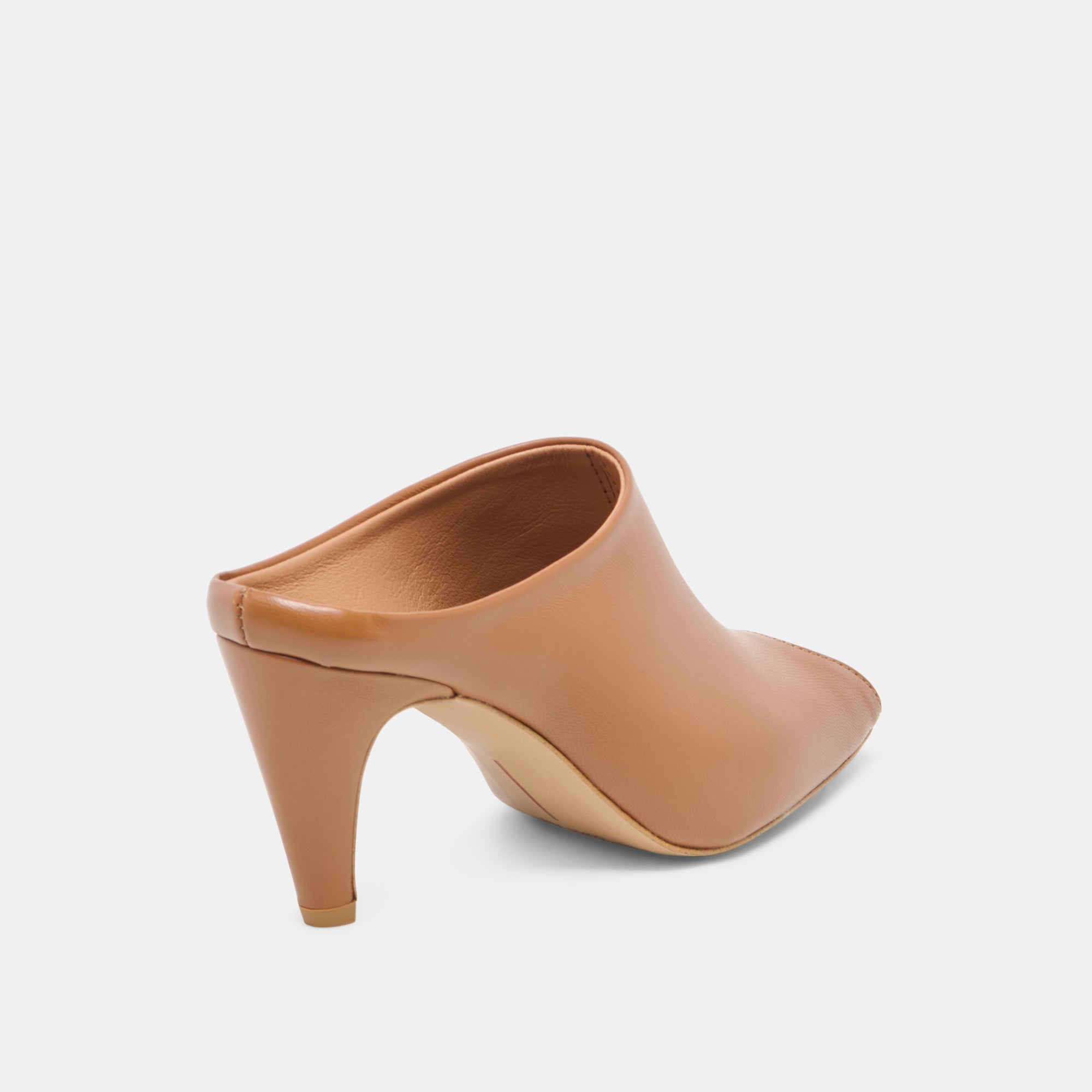 Dolce Vita SHOES | MERY Brown Leather Peep-Toe Heels