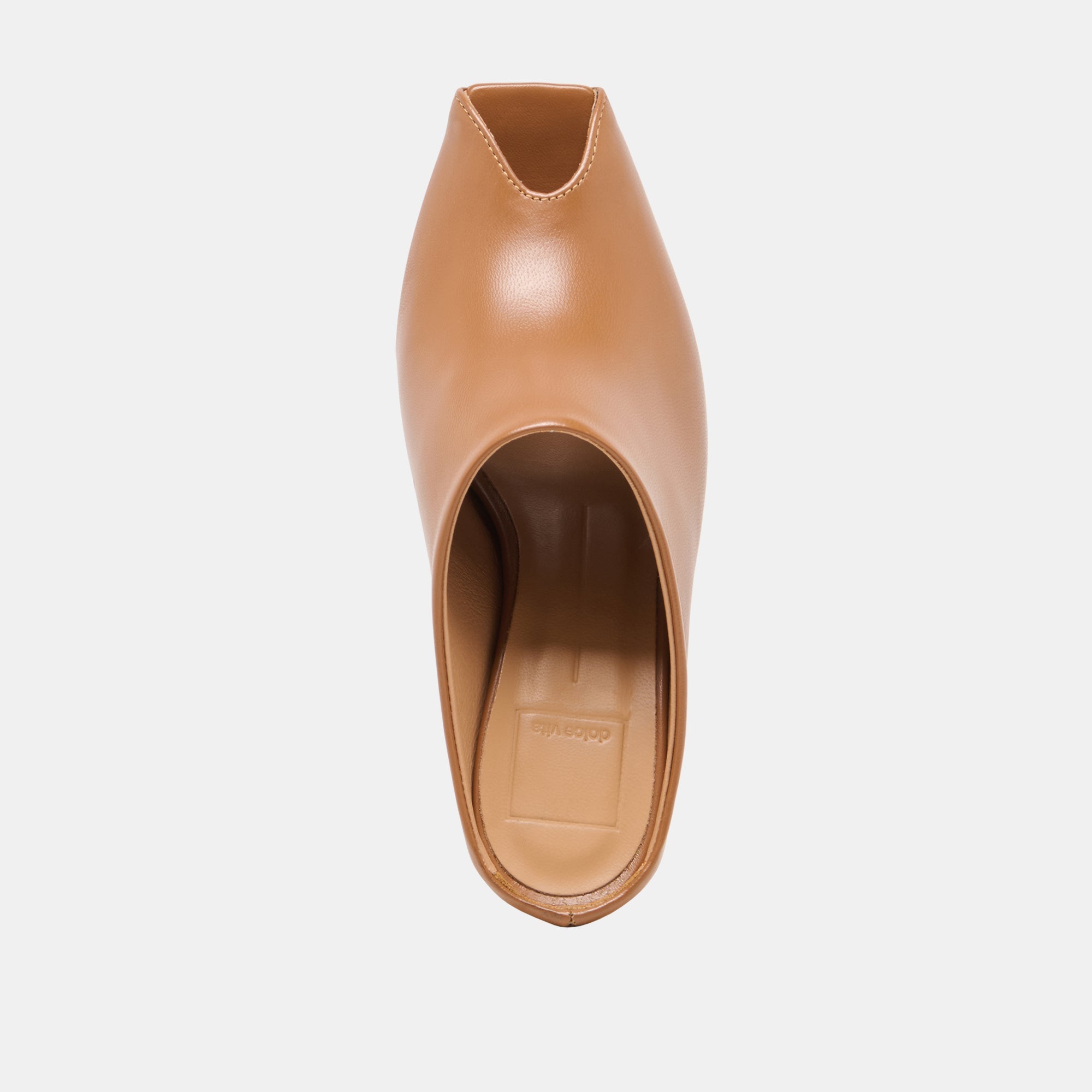 Dolce Vita SHOES | MERY Brown Leather Peep-Toe Heels