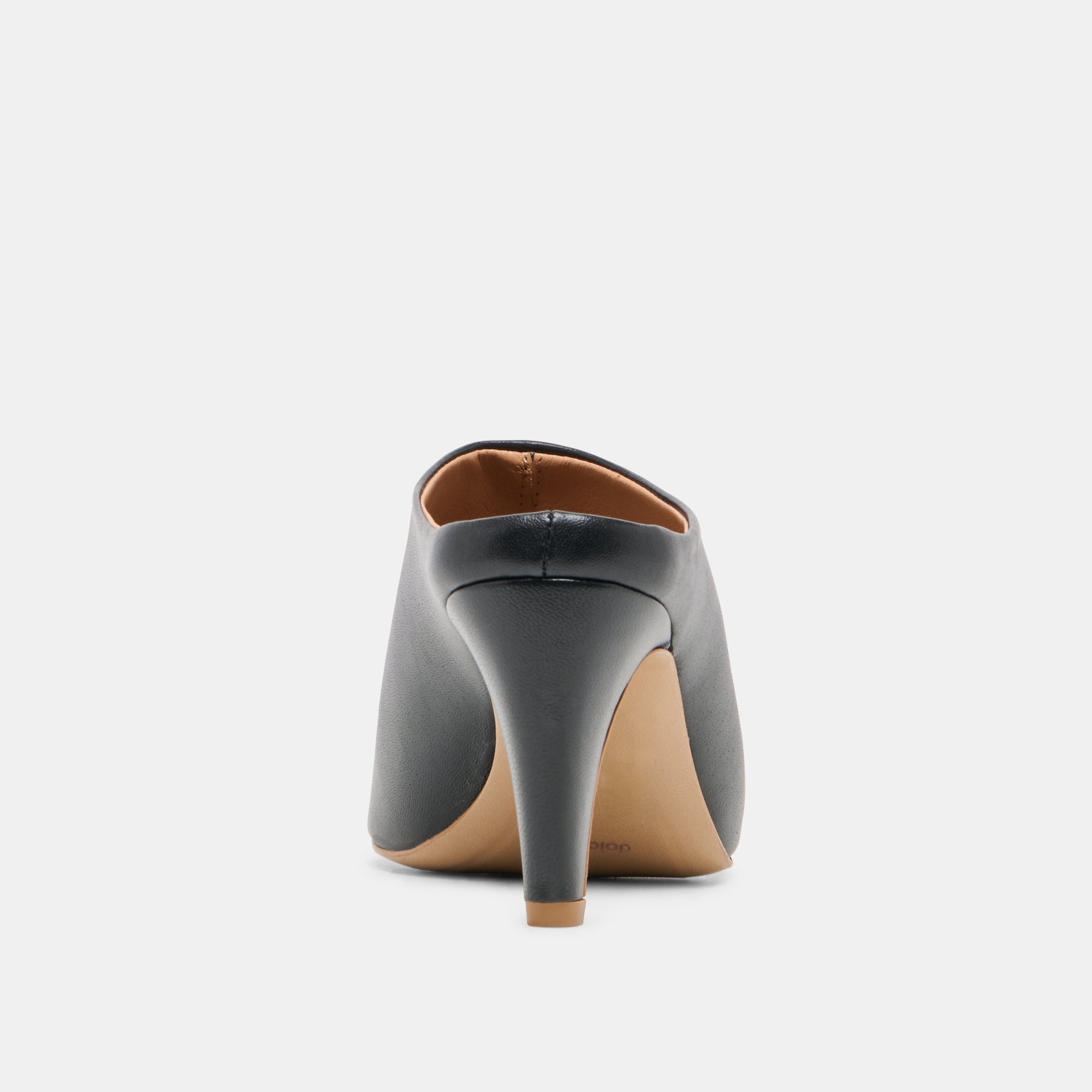 Dolce Vita SHOES | MERY Black Leather Peep-Toe Heels