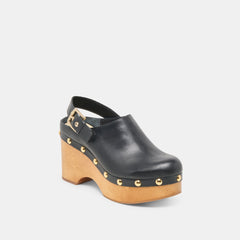 Dolce Vita SHOES | Adelan Black Leather Clogs