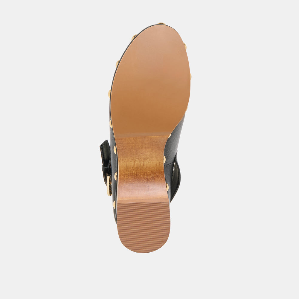 Dolce Vita SHOES | Adelan Black Leather Clogs