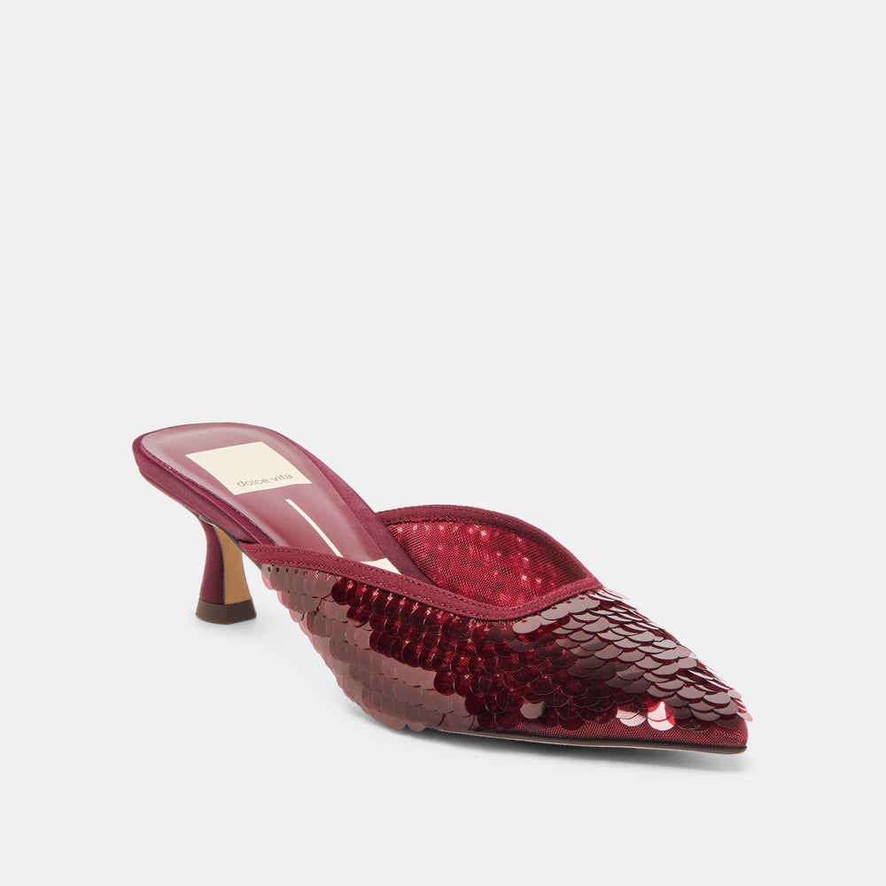 Dolce Vita SHOES | Cleo Cranberry Sequin Heels