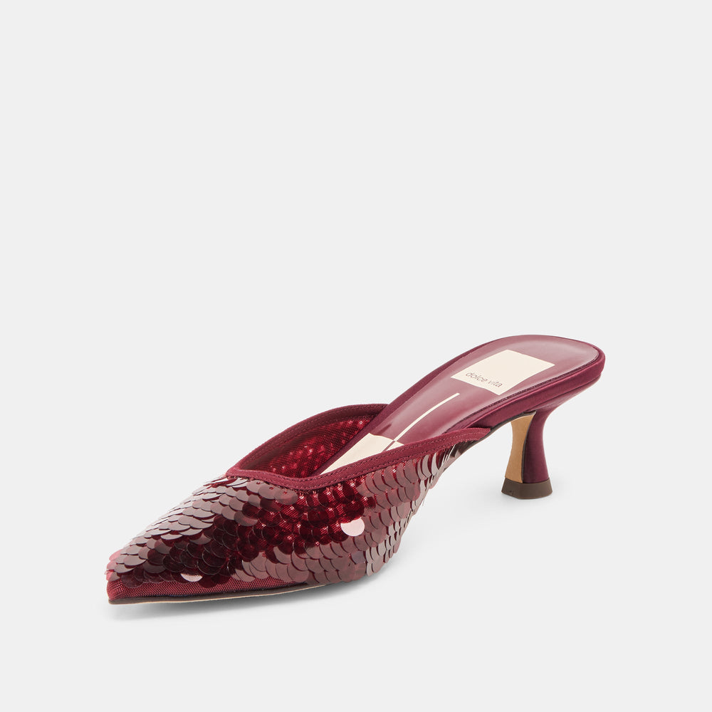 Dolce Vita SHOES | Cleo Cranberry Sequin Heels