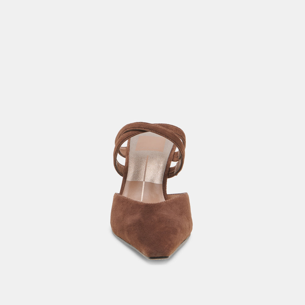 Dolce Vita SHOES | Linore Dk Brown Suede Heels