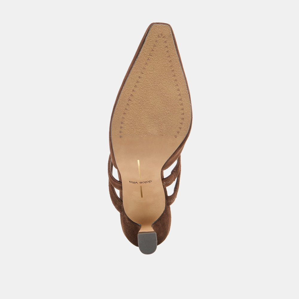 Dolce Vita SHOES | Linore Dk Brown Suede Heels
