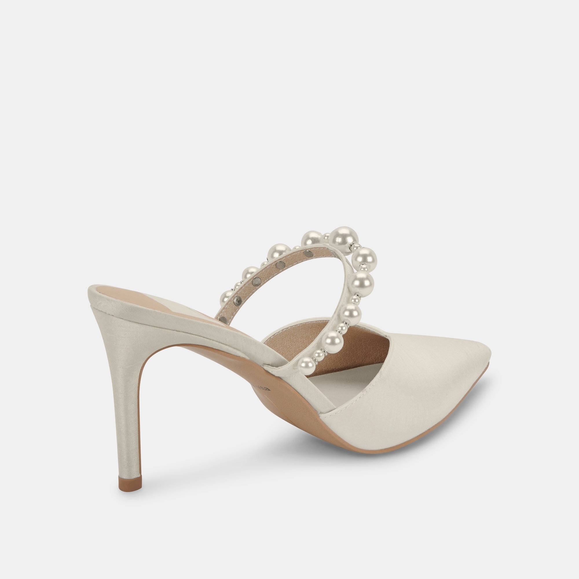 Dolce Vita SHOES | KANIKA Pearl Heels Vanilla Silk | Vanilla Silk Pearl Tapered Heels
 – Dolce Vita