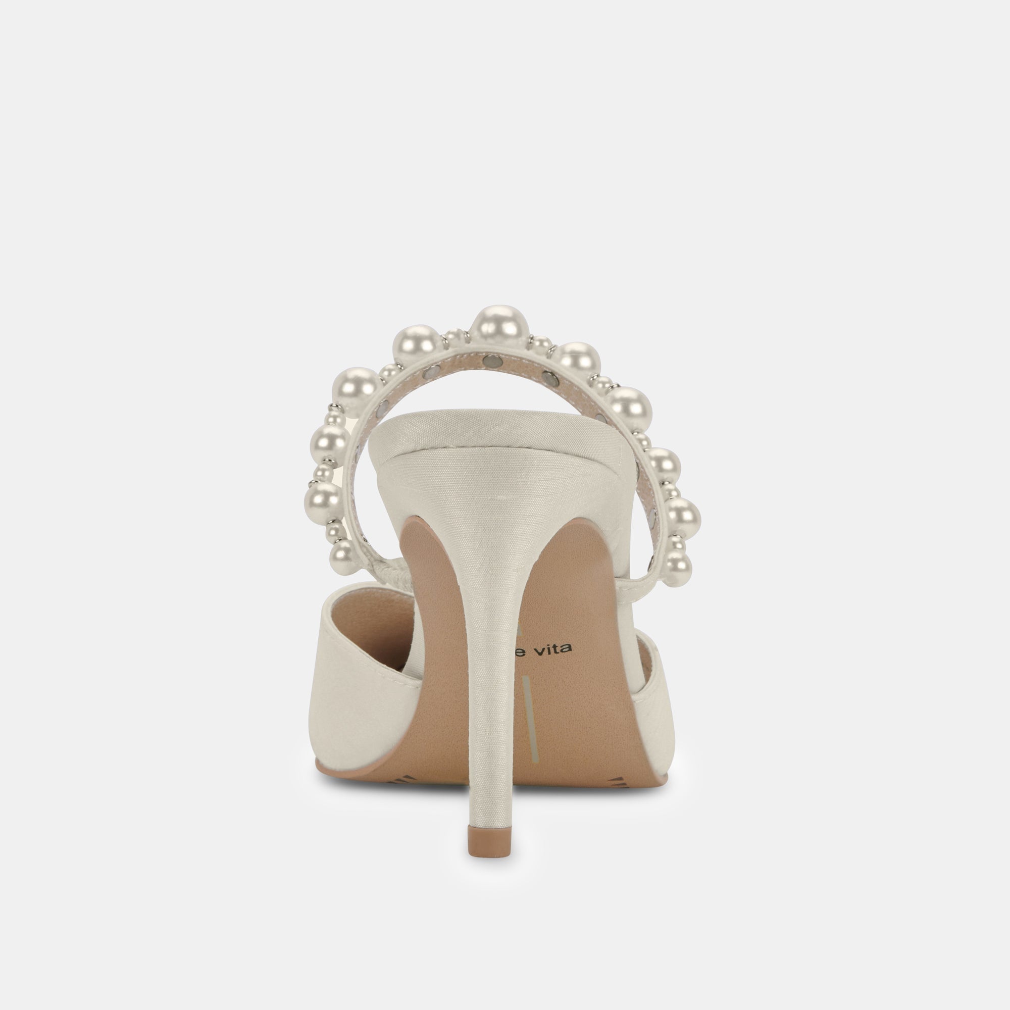 Dolce Vita SHOES | KANIKA Pearl Heels Vanilla Silk | Vanilla Silk Pearl Tapered Heels
 – Dolce Vita