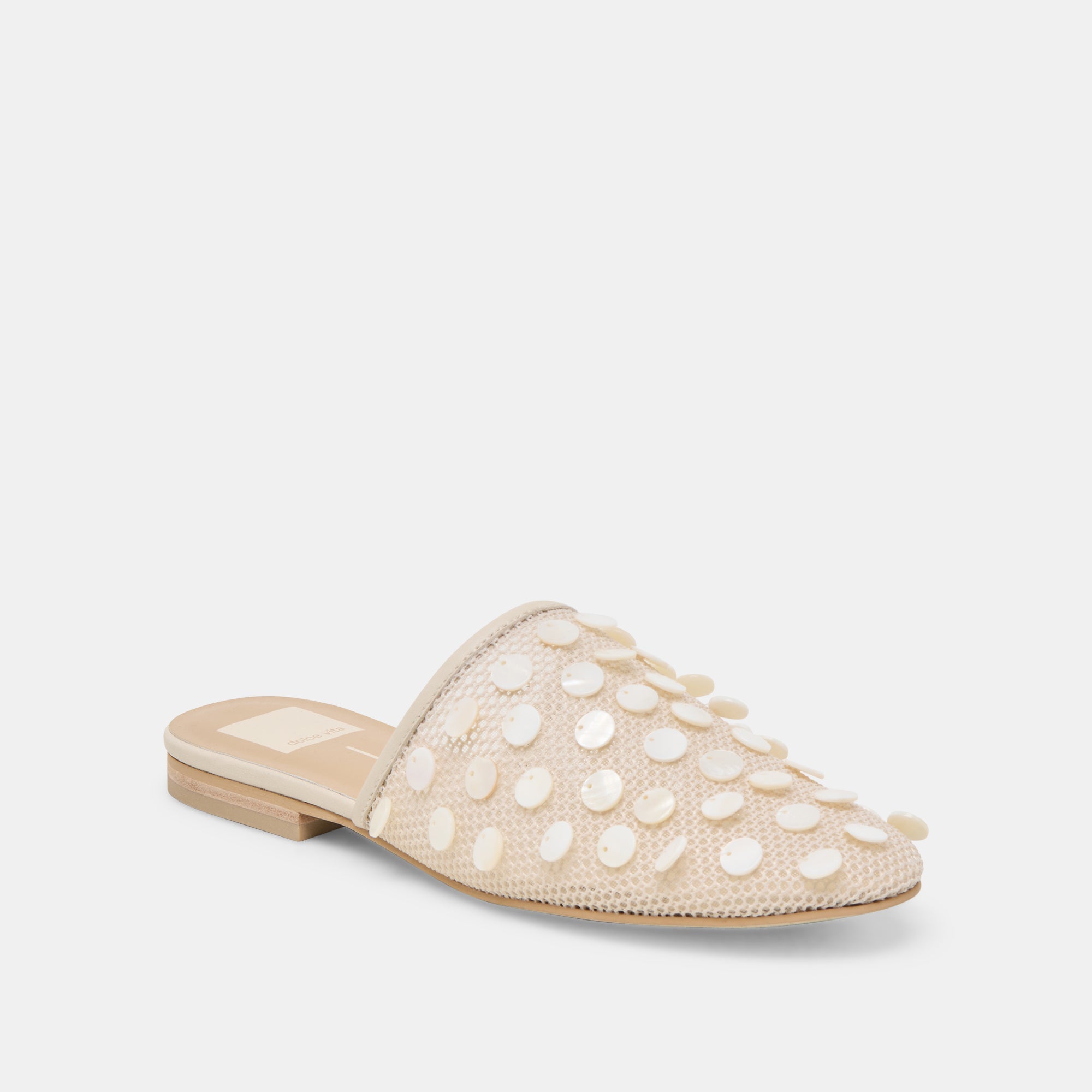 Dolce Vita SHOES | Rova Bead Ivory Disc Mesh Flats