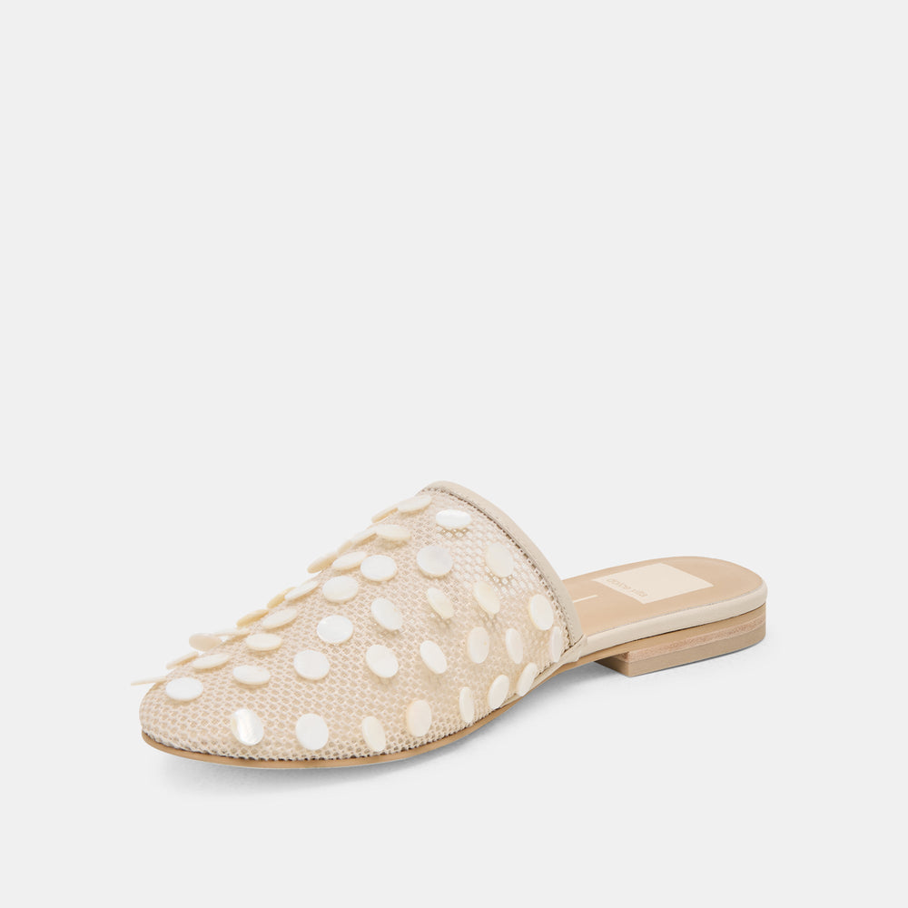 Dolce Vita SHOES | Rova Bead Ivory Disc Mesh Flats