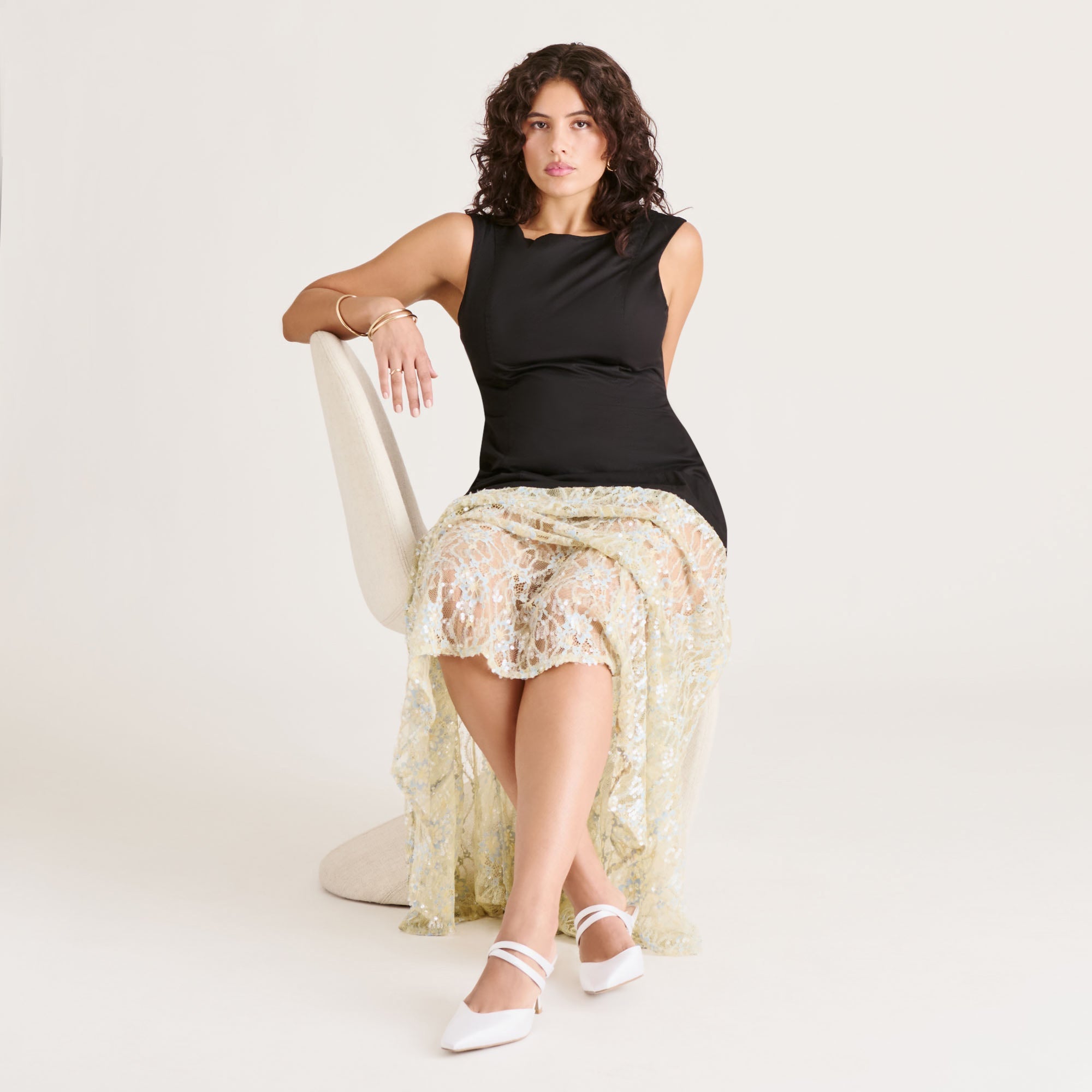 Dolce Vita SHOES | Linore True White Satin Heels