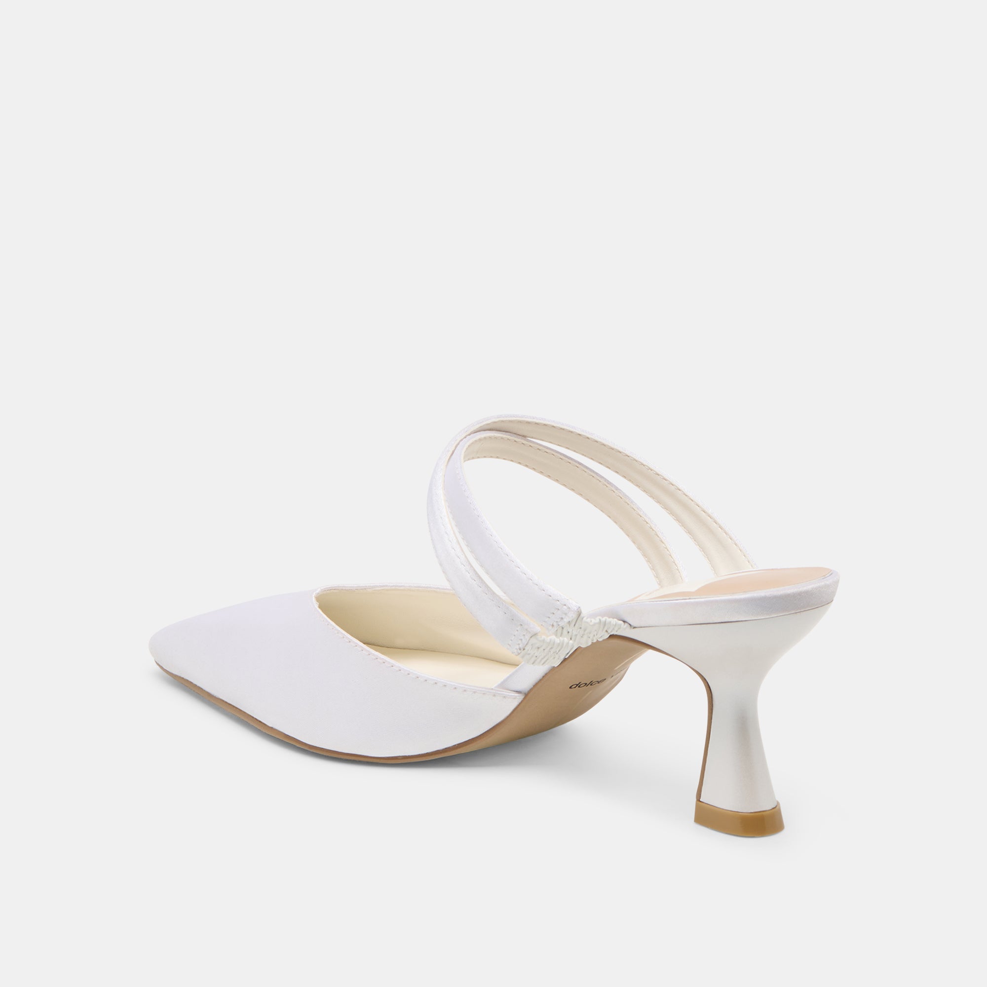 Dolce Vita SHOES | Linore True White Satin Heels