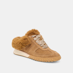 Dolce Vita SHOES | Izzey Plush Lt Brown Suede Sneakers