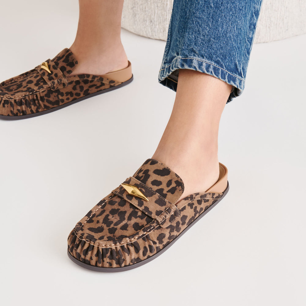 Dolce Vita SHOES | Jodero Brown Leopard Printed Suede Flats