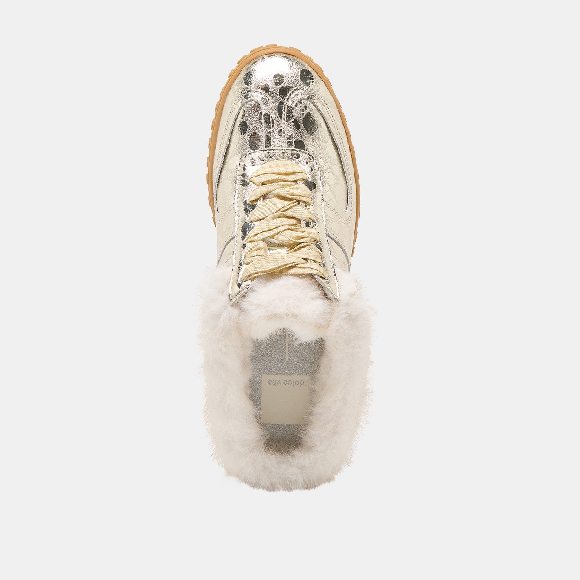 Dolce Vita SHOES | Izzey Plush Platinum Leather Sneakers