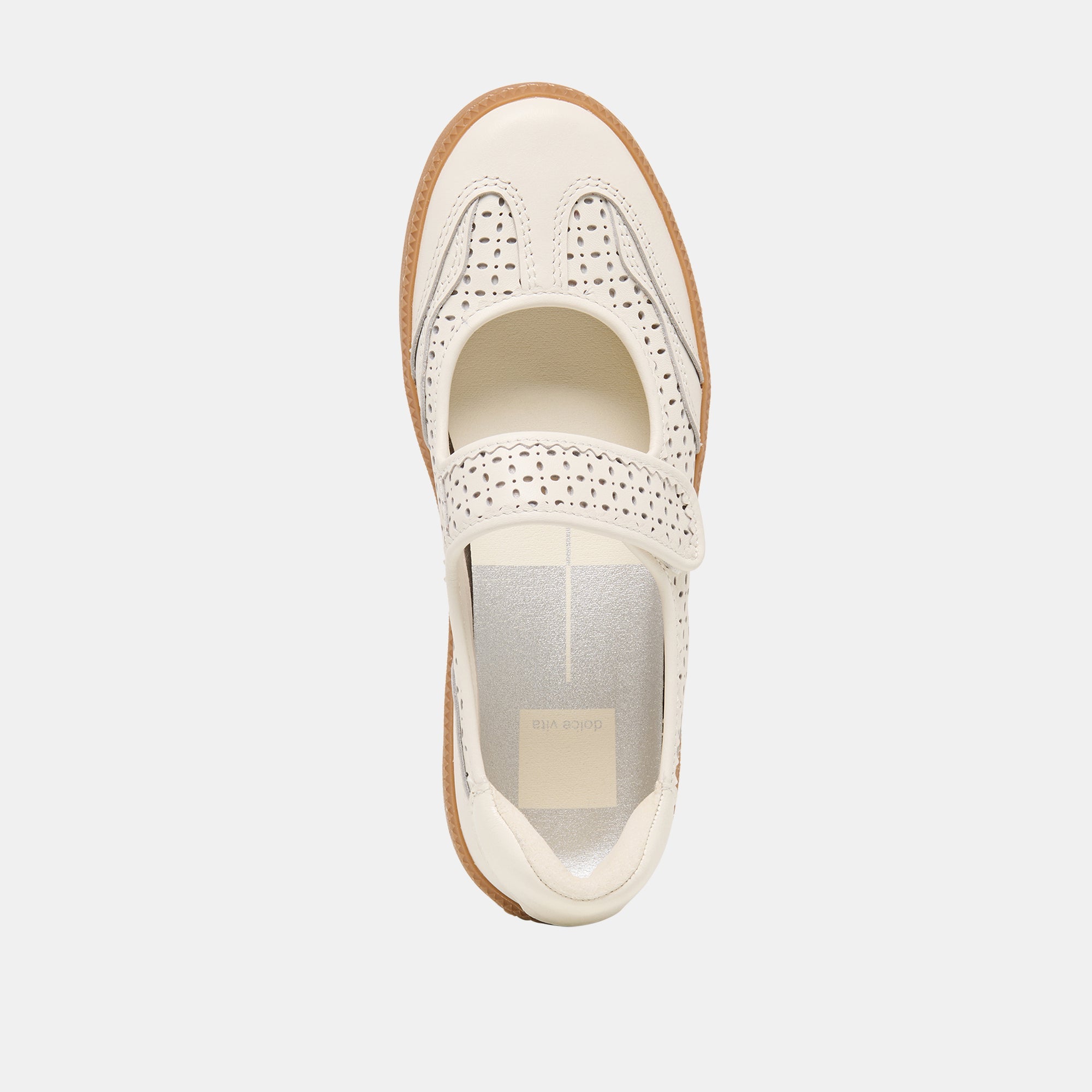 Dolce Vita SHOES | Nanet White Perforated Leather Sneakers
