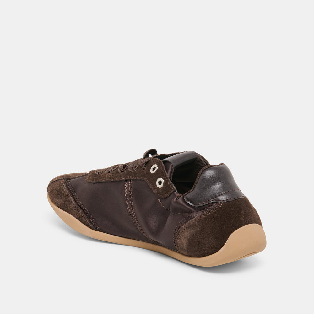 Dolce Vita SHOES | Dakoda Dk Brown Satin Sneakers