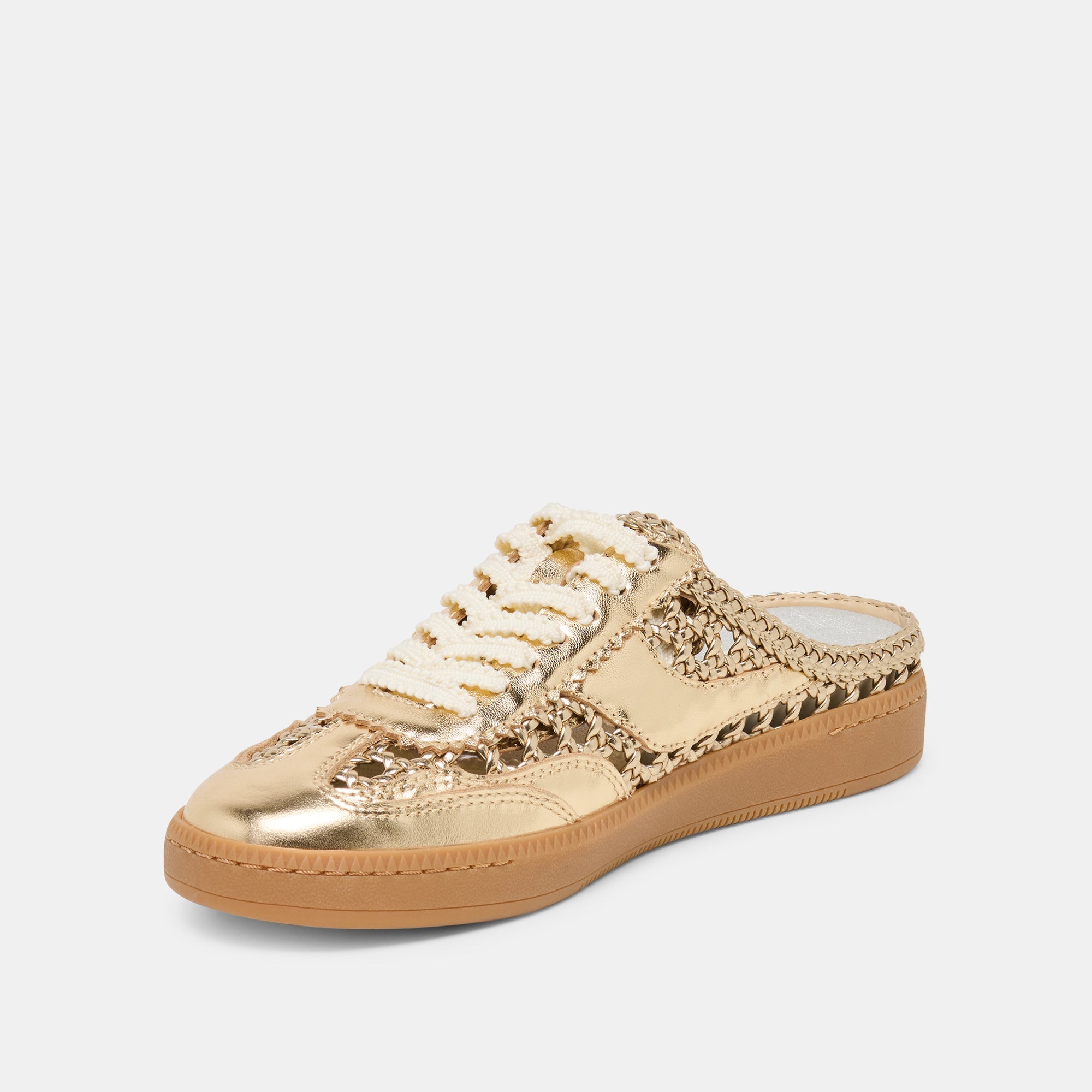 Dolce Vita SHOES | Notice Slide Gold Woven Stella Sneakers