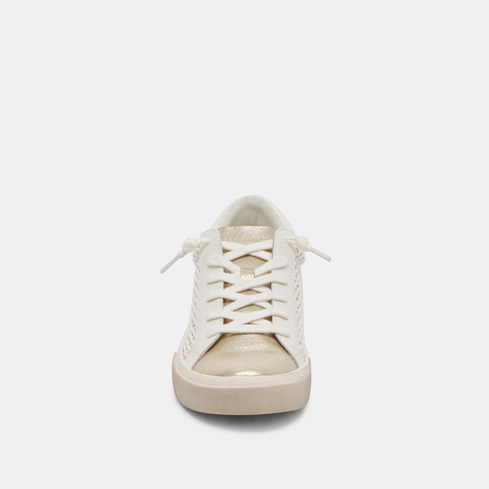 Dolce Vita SHOES | Zina Bone Gold Woven Wide Sneakers