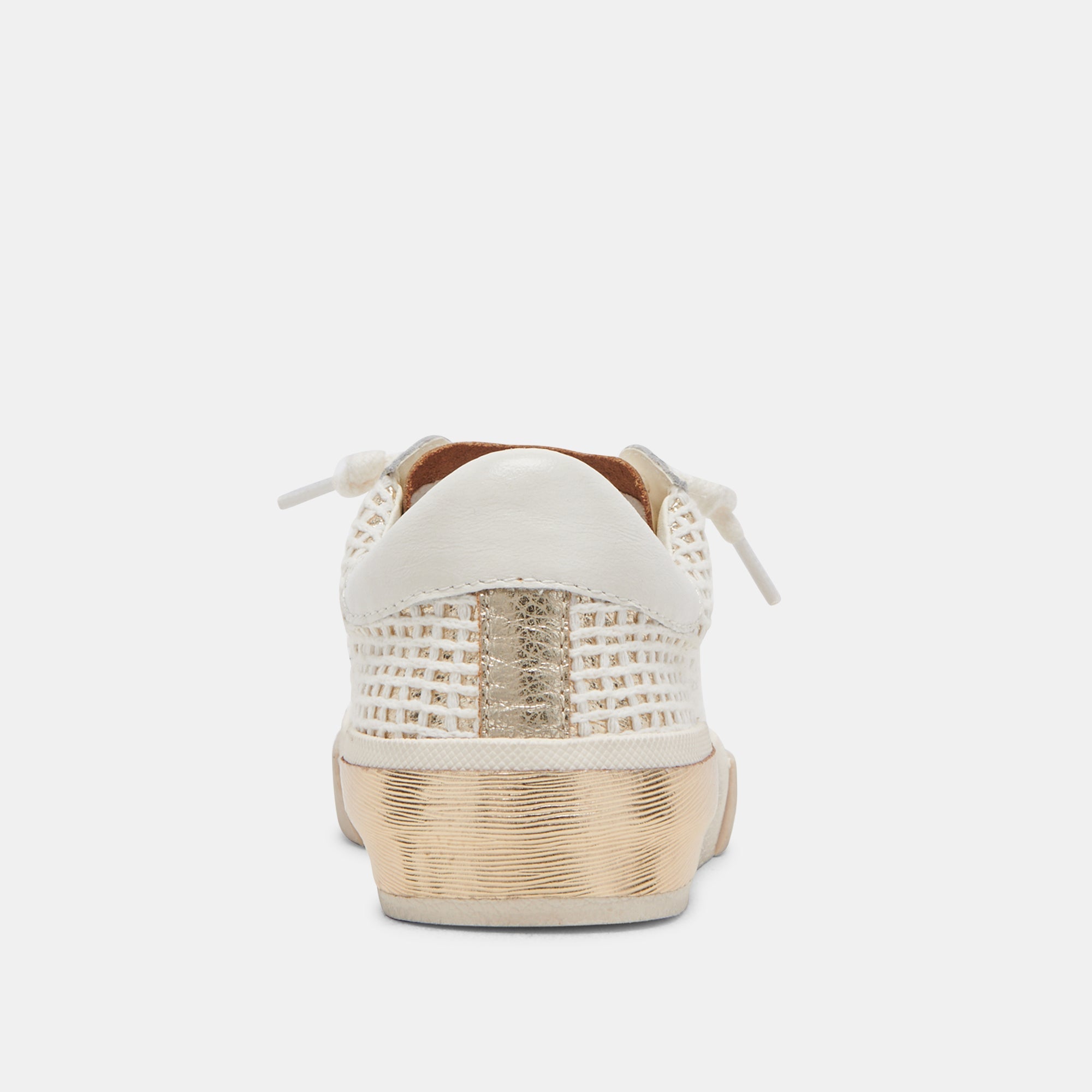 Dolce Vita SHOES | Zina Bone Gold Woven Wide Sneakers