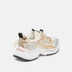 Dolce Vita SHOES | Selmar Silver Gold Leather Sneakers