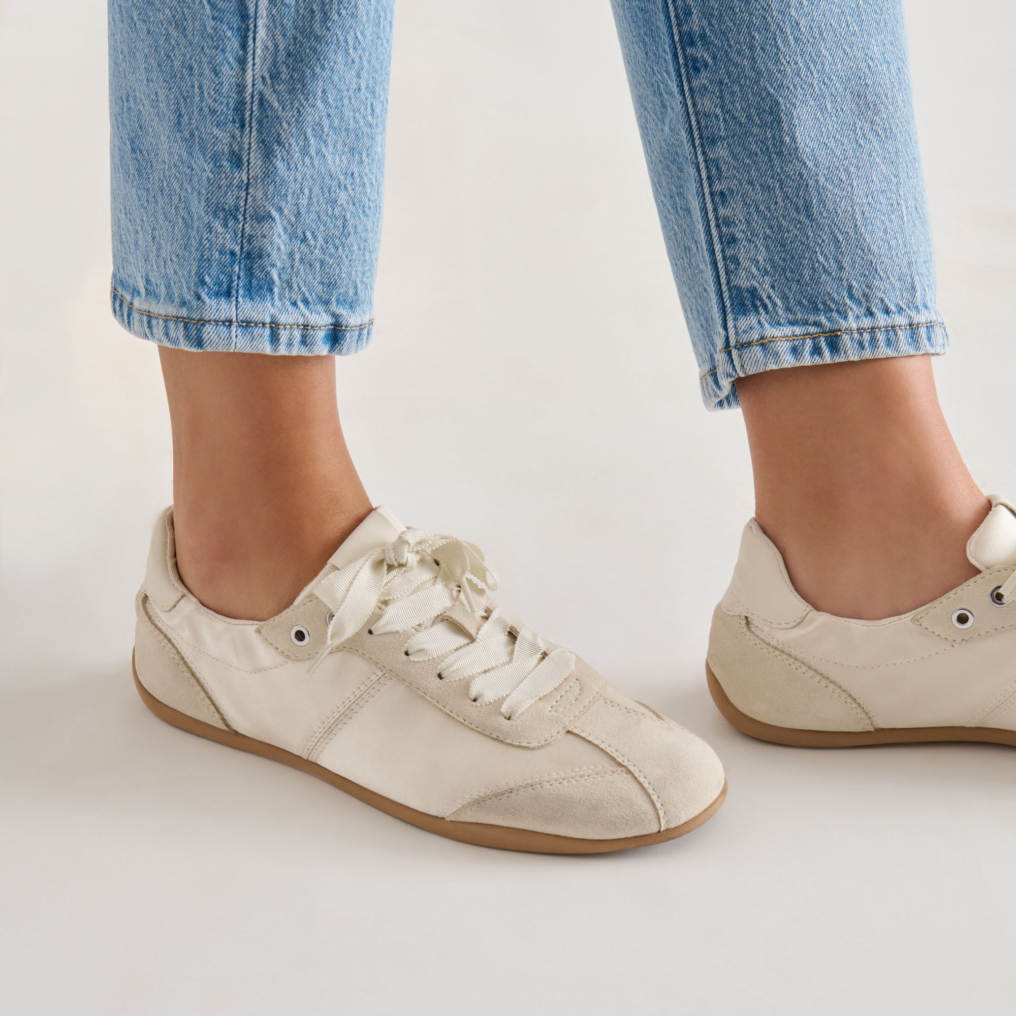 Dolce Vita SHOES | Dakoda Off White Satin Sneakers