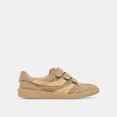 Dolce Vita SHOES | Merit Velcro Taupe Multi Leather Sneakers